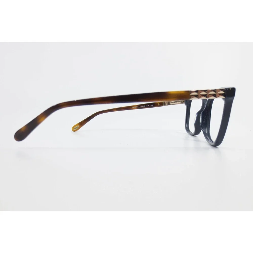 Safilo Emozioni EM 4052 PJR Black Tortoise Eyeglass Frames Italy 54-15-135